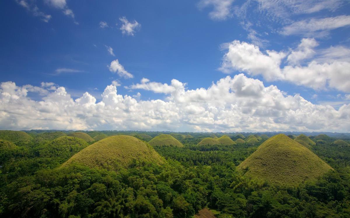 Colinas de Chocolate na Ilha de Bohol