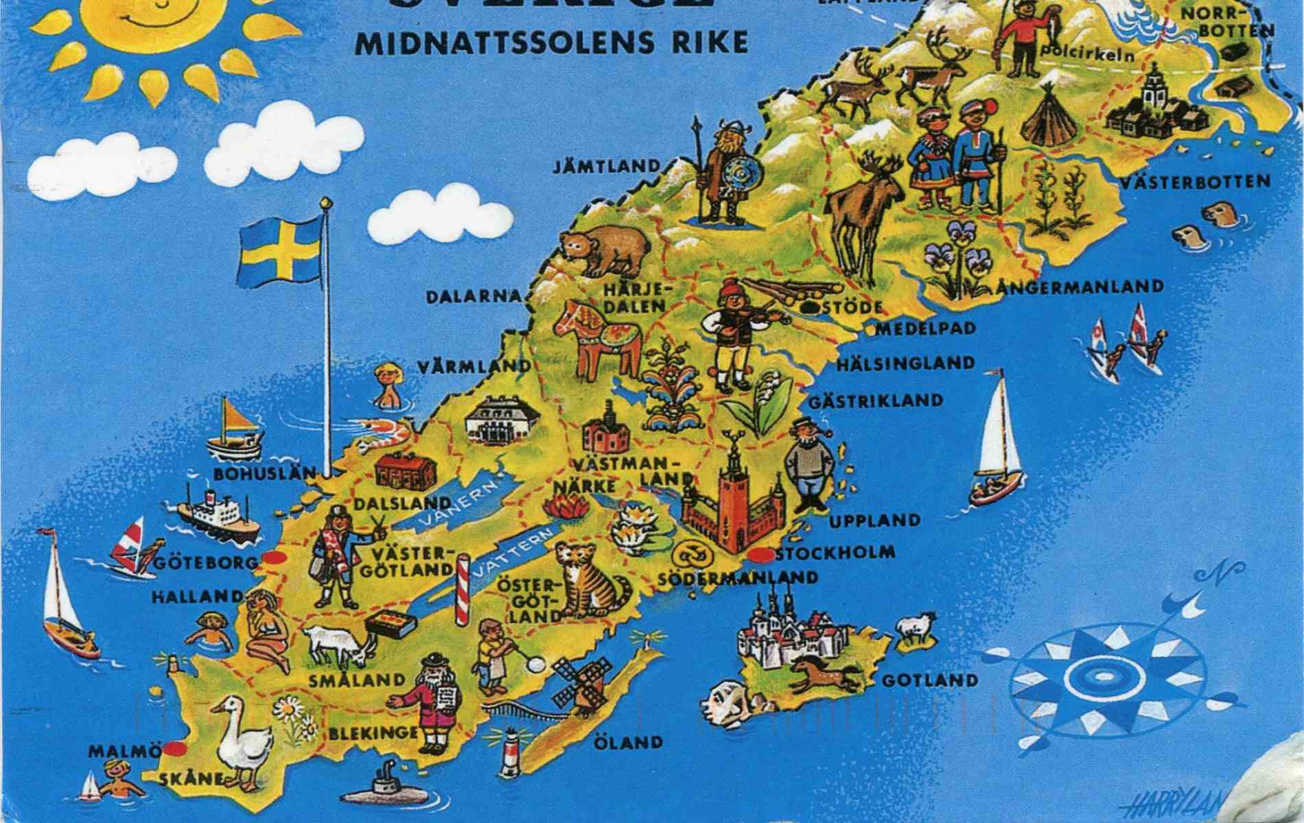 Mapa da Suécia