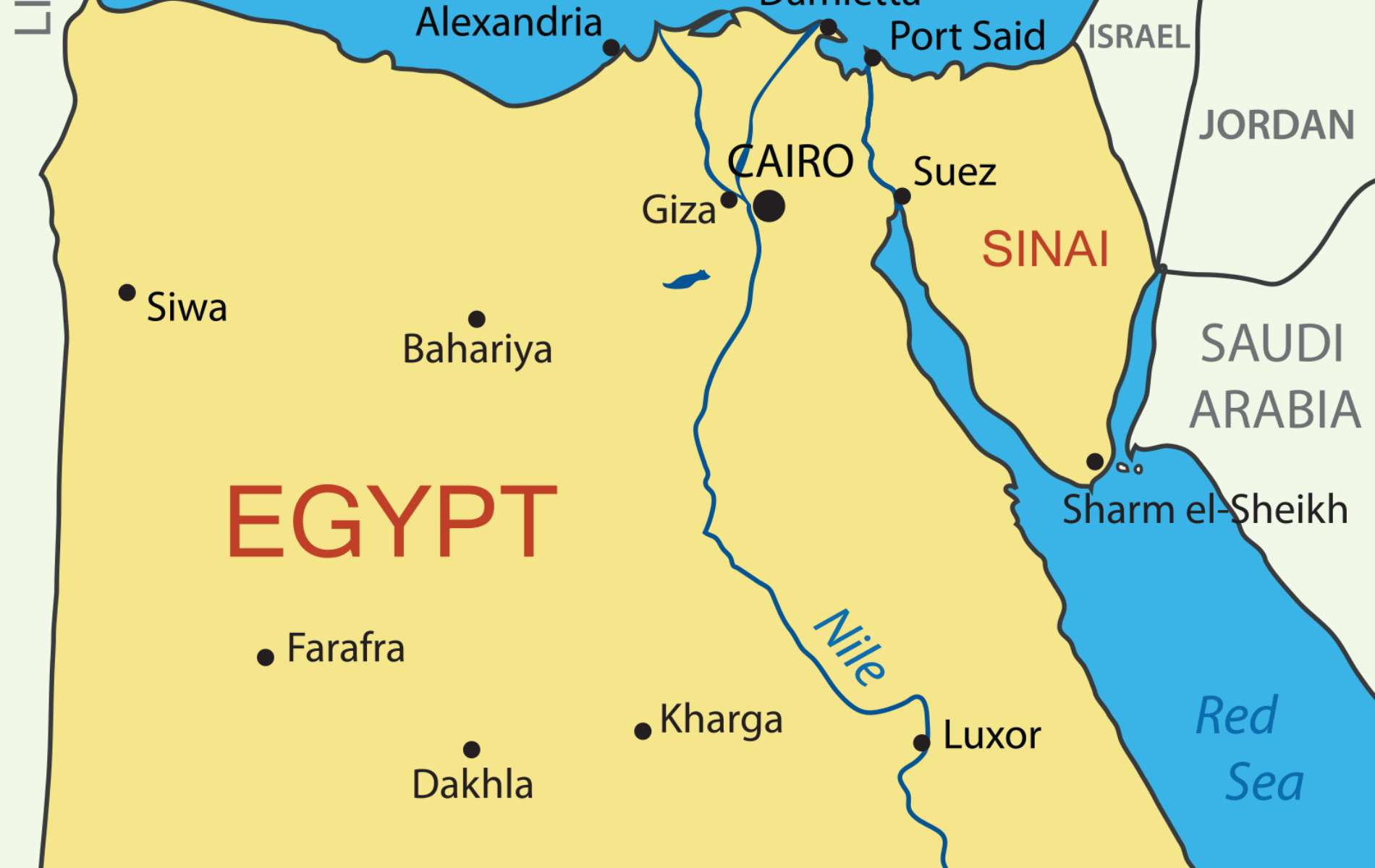 Mapa do Egipto