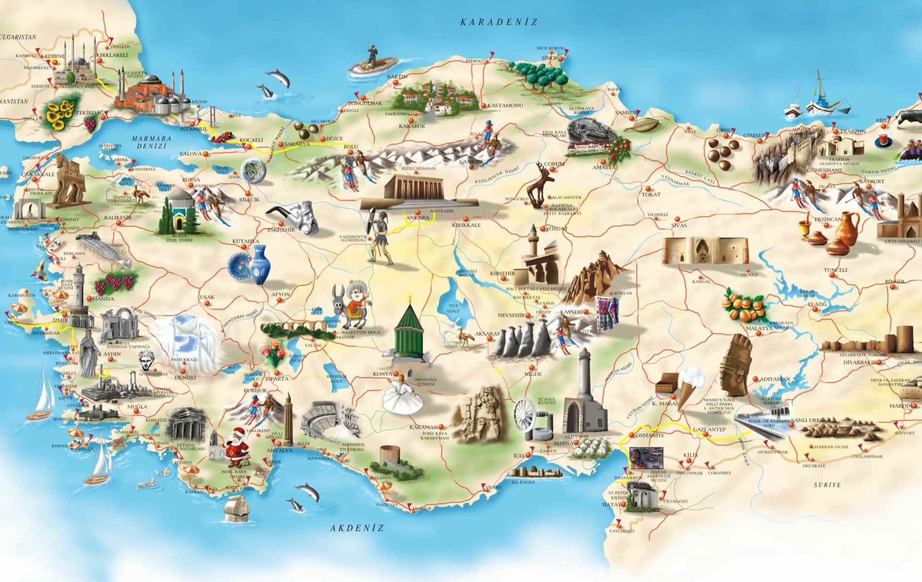 Mapa da Turquia