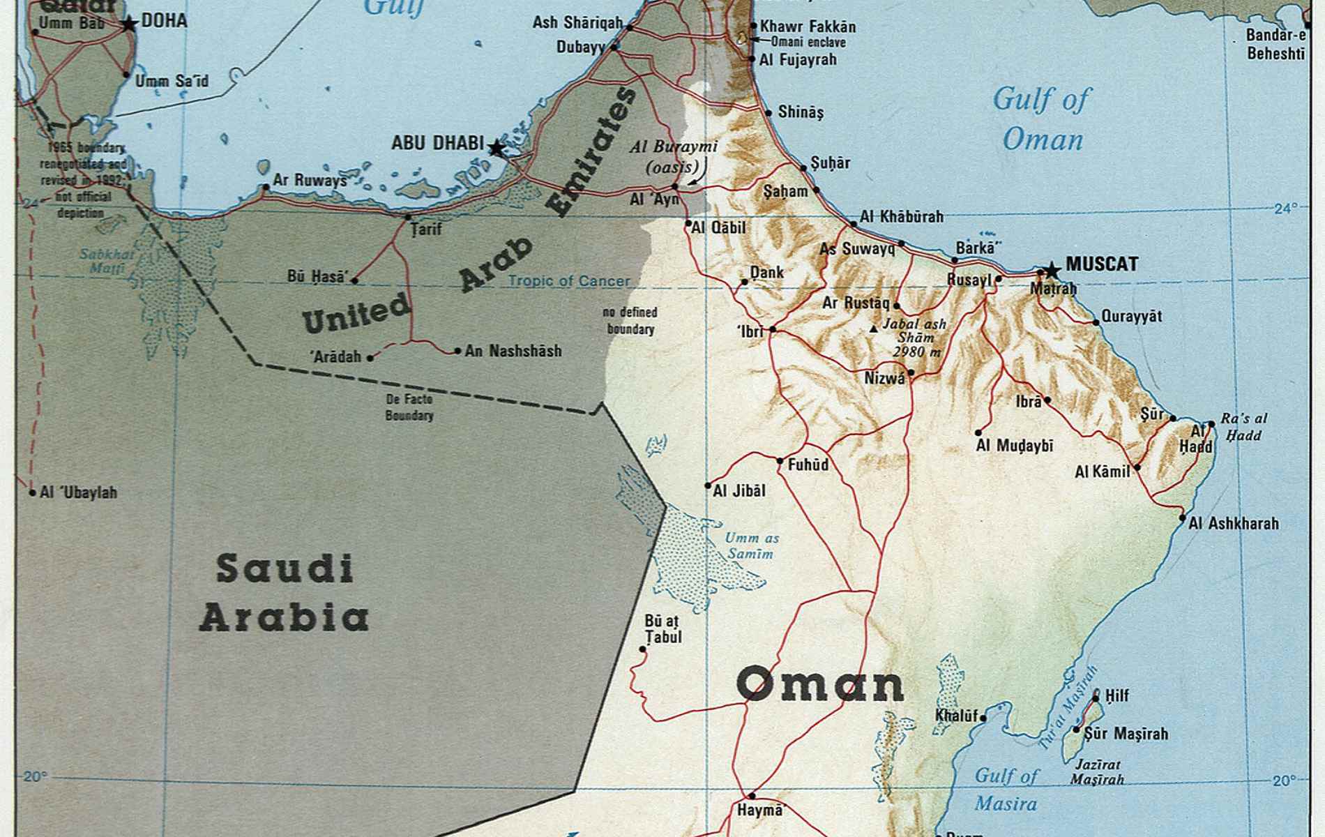 Mapa de Omã